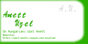 anett uzel business card